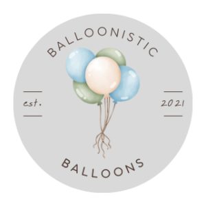 Minimalist Line Art Balloon Dog Kids Logo for Children's Party